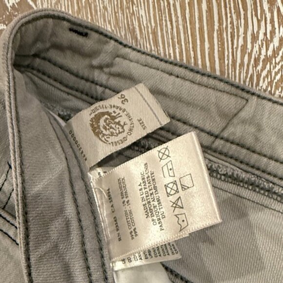 Diesel Men's Slim Fit Gray Jeans - Picture 3 of 4